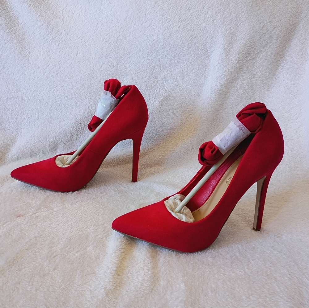 Shoe Dazzle Shoes | Brand New Wilda Wraparound Lace Pump Size 7 Red - Picture 5 of 13